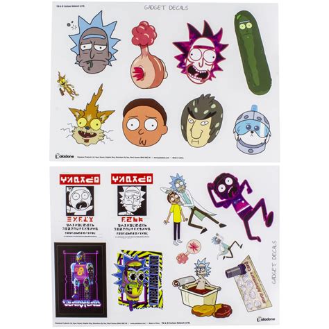 Rick And Morty Gadget Decals In 2021 Rick And Morty Vinyl Sticker Morty