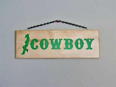 Cowboy Signcowboywestern Signwesternhome Decorwood Etsy