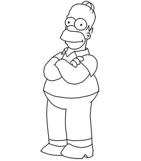 Homer Simpson From The Simpsons Coloring Page Coloring Sun Colouring