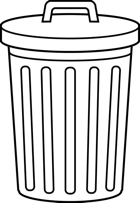 935275 Bin Clip Art Trash Can To Color Png Download Full Size
