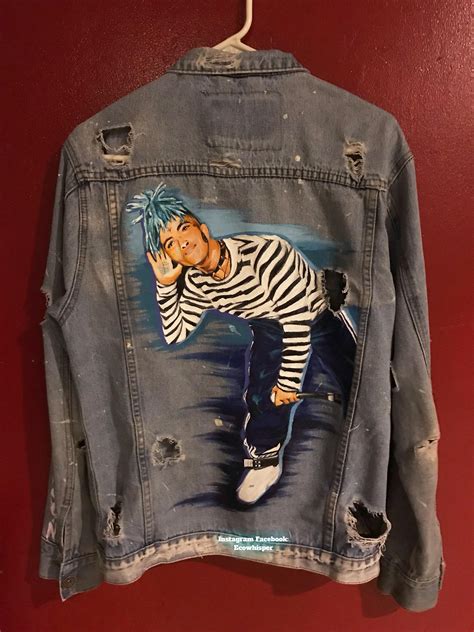 I Made A Painting Of X On A Denim Jean Jacket What You Guys Think Rest In Peace X R Xxxtentacion
