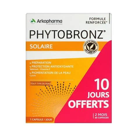 Arkopharma Phytobronz Préparateur Solaire Boîte De 30 Capsules Lot De 2