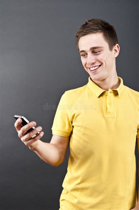 Man Holding Mobile Phone Stock Photo Image Of Closeup 23023272
