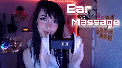 Asmr ☾ Gently Massaging Your Ears 🌼 3dio Ear Massage With Gloves And Foam 💜 Youtube
