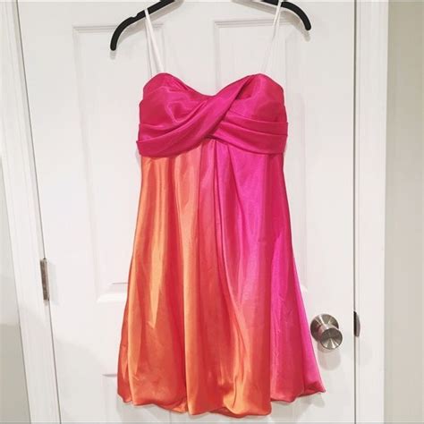 Nwt Pink And Orange Ombré Strapless Dress Dresses Strapless Dress