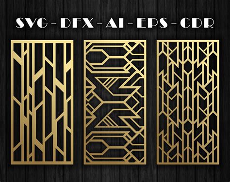 24 Patterns Of Art Deco For Decorative Partitions Panel Etsy Uk