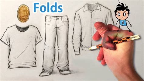 How To Draw Mens Clothesfoldswrinklescreases Youtube