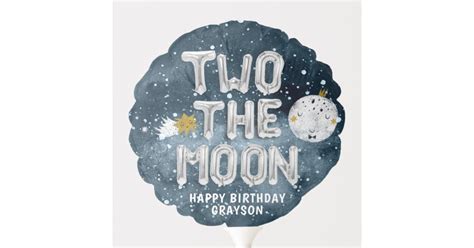 Two The Moon Birthday Balloon