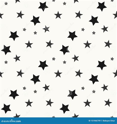 Star Seamless Pattern Black And Grey Retro Background Chaotic