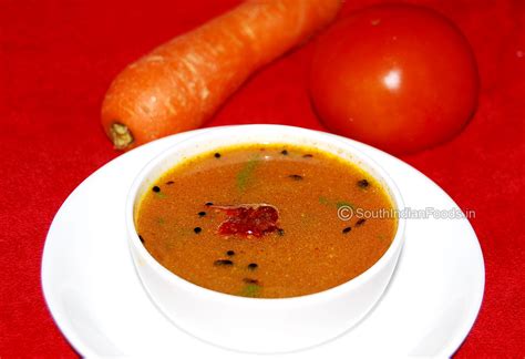Carrot Tomato Thakkali Rasam Tomato Carrot Soup