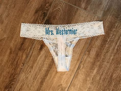 Victoria Secret Personalized White Thong Fast Shipping Bridal