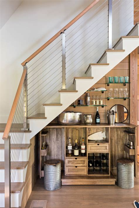 One more home library under the stairs idea, this time with a comfortable reading spot the space under the stairs in some homes can be big enough to house not only a library but a whole living room. 15 Distinguished Rustic Home Bar Designs For When You ...