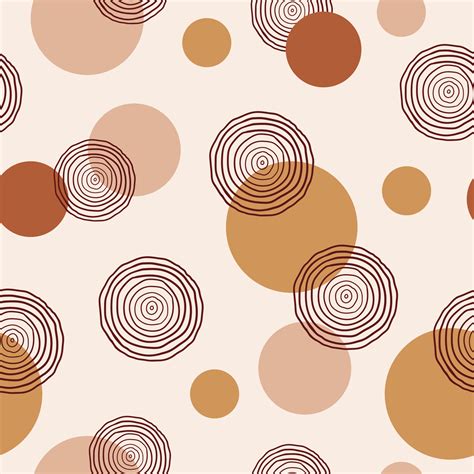 Modern Abstract Seamless Pattern With Geometric Circles And Circles Of