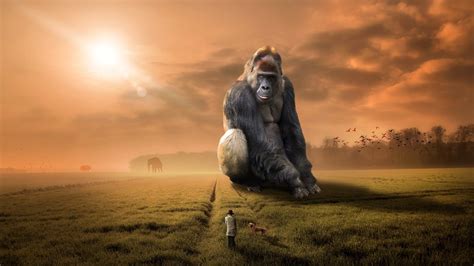 Download Gorilla Fantasy Animal 4k Ultra Hd Wallpaper