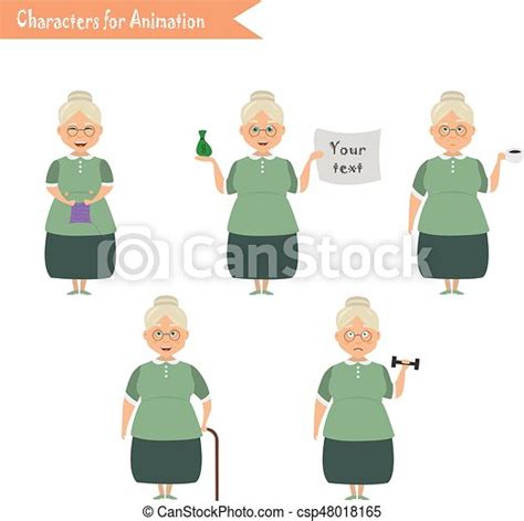 Grandmother Housewife Character For Scenes Funny Grandmother Housewife