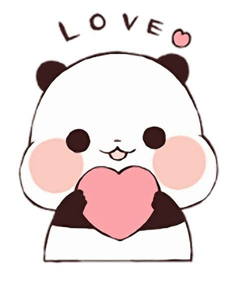 Cute Panda Sticker Png Png Download Cute Panda Drawing Kawaii