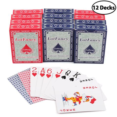 Wide Size Jumbo Index Plastic Coated Playing Cards Gcar 00312 Brybelly