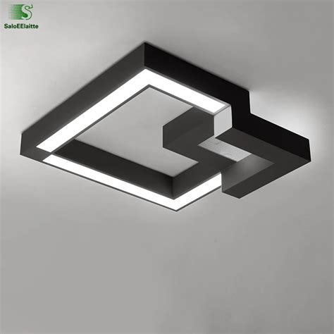 Modern Geometry Metal Dimmable Led Ceiling Light Acrylic Bedroom Led