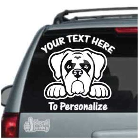 Boxer Peeking Car Decals And Stickers Decal Junky