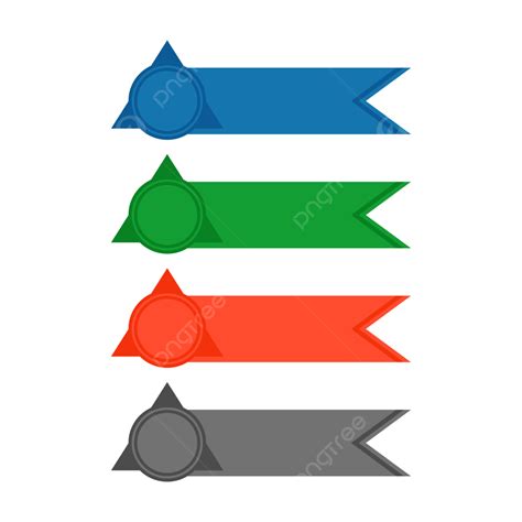 Triangle Infographics Banners Colored Ribbon Labels With A Set Of Steps