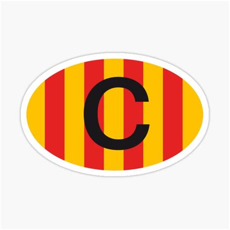 Catalunya C Classic Vintage Oval Badge Catalonia Sticker For Sale By