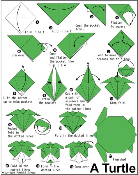 Turtle Easy Origami Instructions For Kids