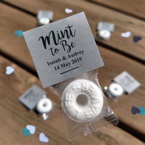 50 Custom Wedding Mints Kraft Grey Mint To Be Wedding Petagadget
