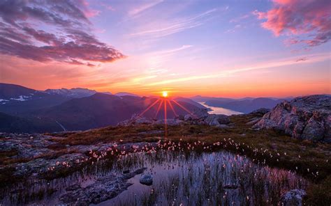 Beautiful Mountain Sunset Wallpapers Top Free Beautiful Mountain
