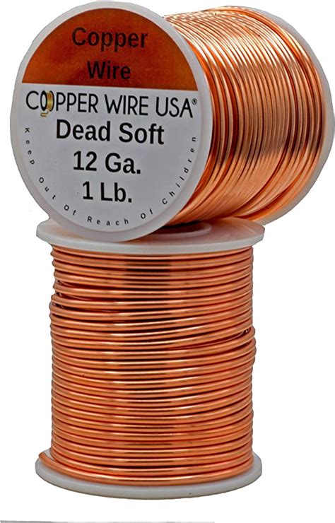 12 Ga Copper Wire Dead Soft 1 Lb Spool 12ga 50 Ft