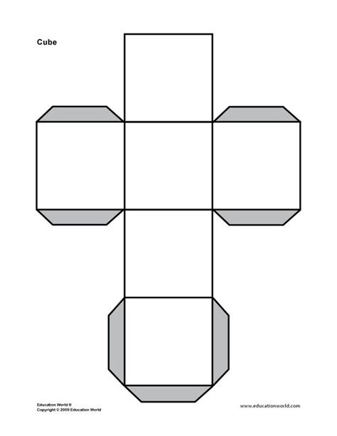 3d Shape Cube Printable Math Pinterest Cubes
