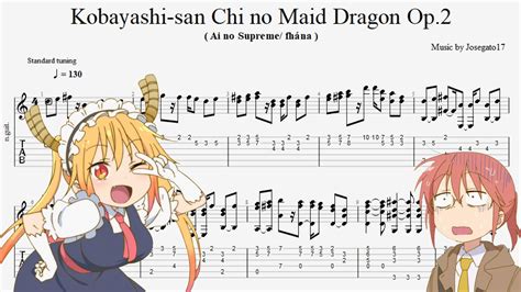 Miss Kobayashi S Dragon Maid S Op Ai No Supreme Guitar Tab Youtube