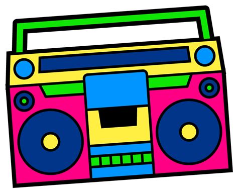 Neon Clipart 80s Boombox Retro Boombox Png Transparent Png Images And