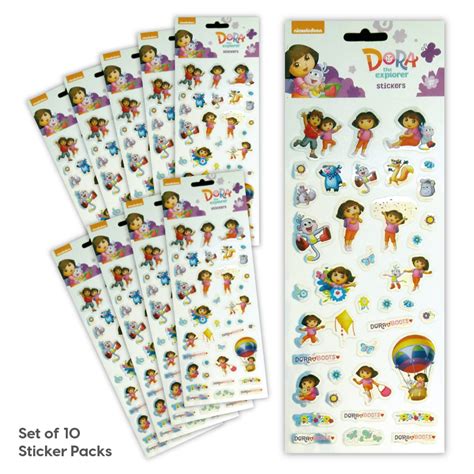 Dora The Explorer Stickers Party Bag Set Of 10 Sticker Express