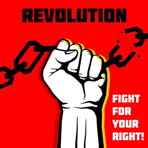 Vector freedom, revolution protest concept background with raised fist By Microvector ...