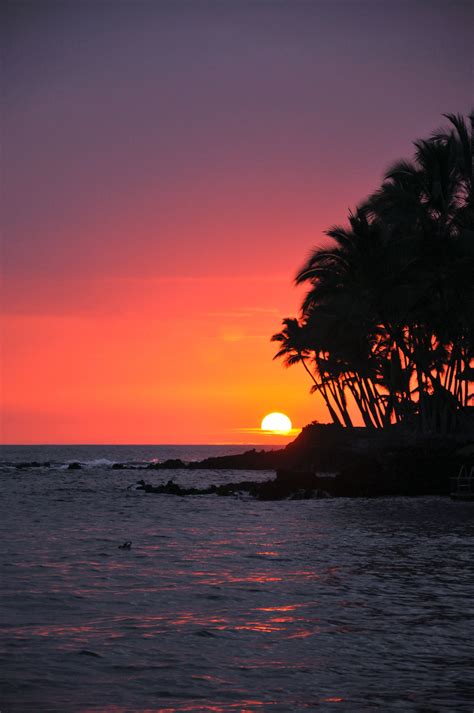 Big Island Sunset Hawaii Sunset Iphone Wallpaper Beach Wallpaper