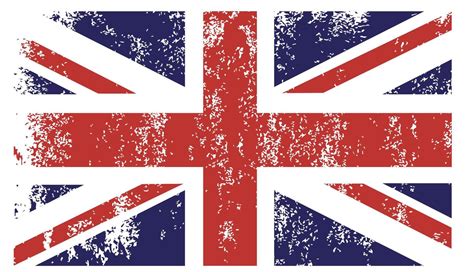 Flag Of The Union Jack Grunge Scratch And Old Style Flag Vector