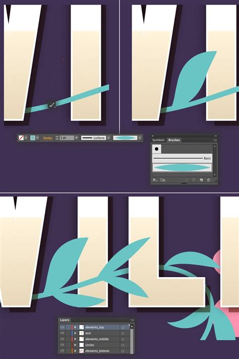 How To Create Vector Floral Typography In Adobe Illustrator Graphic