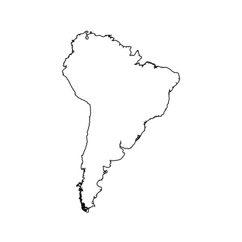 Outline Simple Map Of South America 3087842 Vector Art At Vecteezy