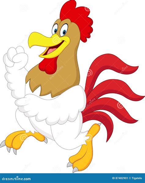 Cute Rooster Cartoon Stock Vector Illustration Of Charming 87482901