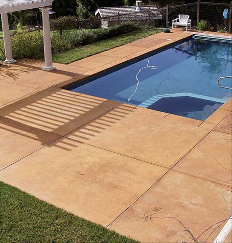The pool deck must not surround the pool all the time, it could just be one side of the pool and with this guide, you can build it effortlessly. Jump in! Perfecting the Decorative Concrete Pool Deck ...