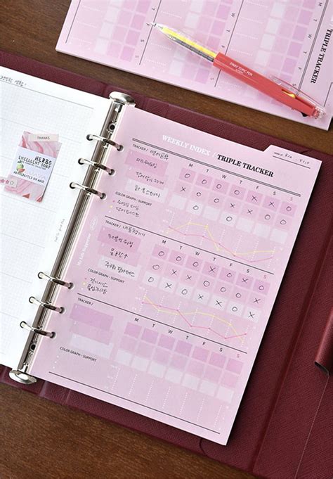 Mochithings Classy 6 Ring A5 Index Planner Refill