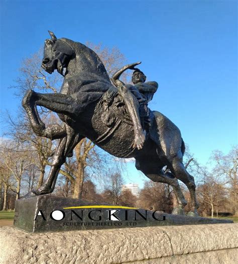 Equestrian Horse Garden Statue Bronze Statuegarden Art Sculpture
