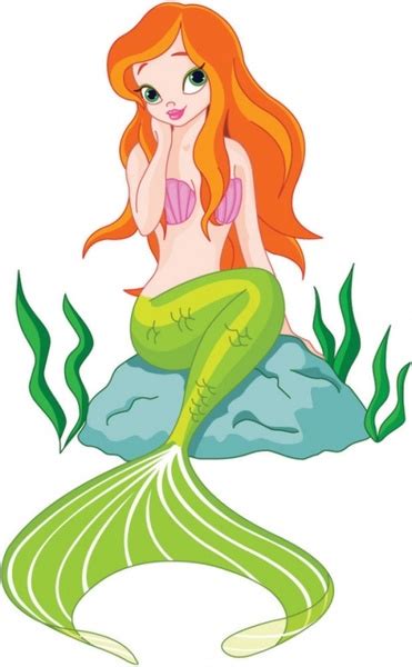 Select from premium mermaid cartoon of the highest quality. Cartoon mermaid 01 vector Free vector in Encapsulated ...
