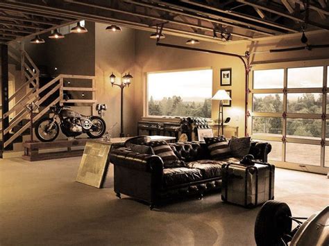 Motorcycle Garages Should Be Man Caves Garage House Garage Loft
