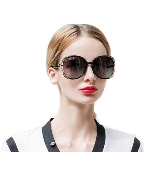 Women S Fashion Polarized Sunglasses Uv 400 Lens Protection Black Cf18riirs73