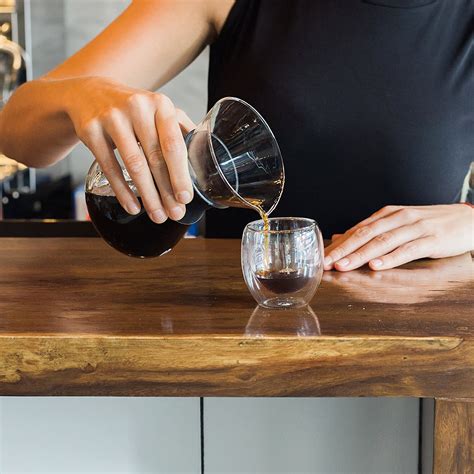 Heat Resistant Borosilicate Glass Double Wall Glass Cup Handleless Double Wall Espresso Glass