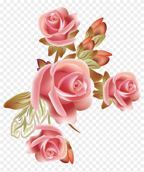 Rose Flower Clip Art Pink Roses Vector Png Free Transparent Png