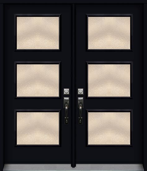 Une porte double vitrage coûte généralement assez chère, il est donc primordial de faire le bon porte double vitrage : PA3V18 Porte en acier unie double, 3 unités vitrées (Noir ...