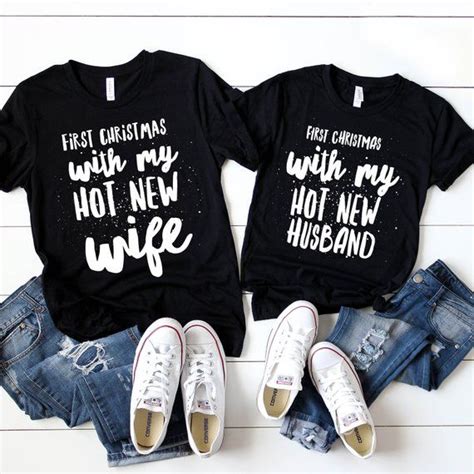 Husband And Wife Christmas Matching Shirts Mr And Mrs Christmas Etsy Funny Couple Shirts