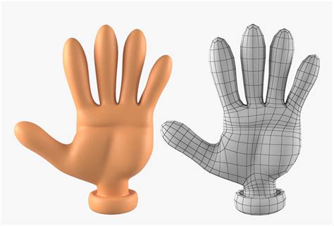 3d Model Hand Basemesh For Cartoon Character Cgtrader